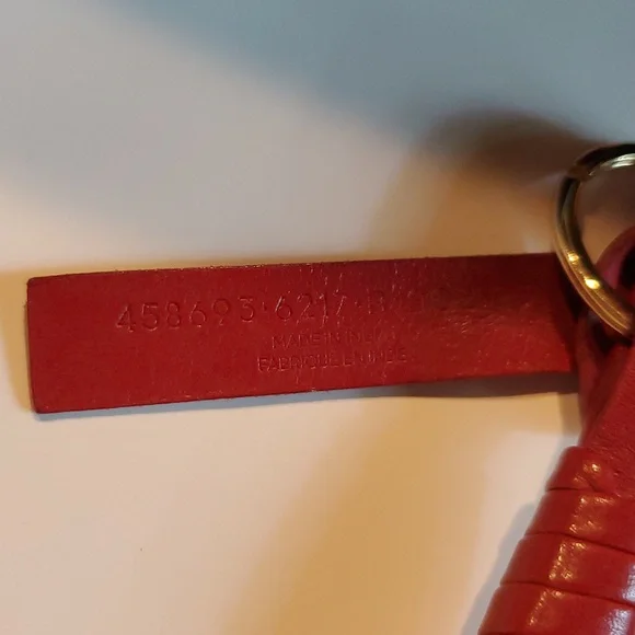 Balenciaga Red Leather Tassel Keychain - Picture 2 of 6
